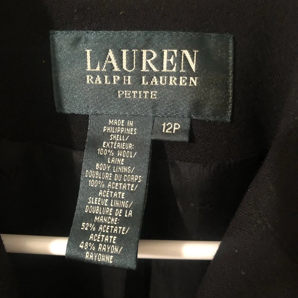 RARE Vintage Lauren Ralph Lauren Wool Blazer with Crest - Picture 5 of 12